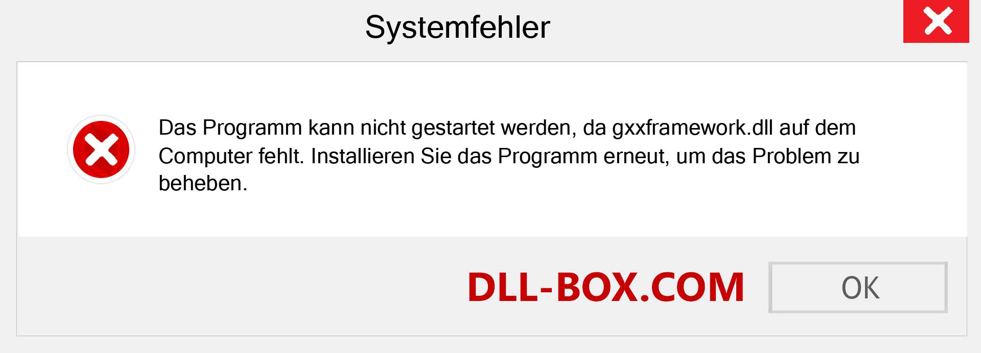 gxxframework.dll-Datei fehlt?. Download für Windows 7, 8, 10 - Fix gxxframework dll Missing Error unter Windows, Fotos, Bildern